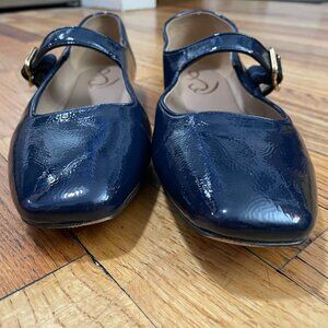 Sam Edelman Michaela Mary Jan Flat, 9.5 Patent Leather Navy